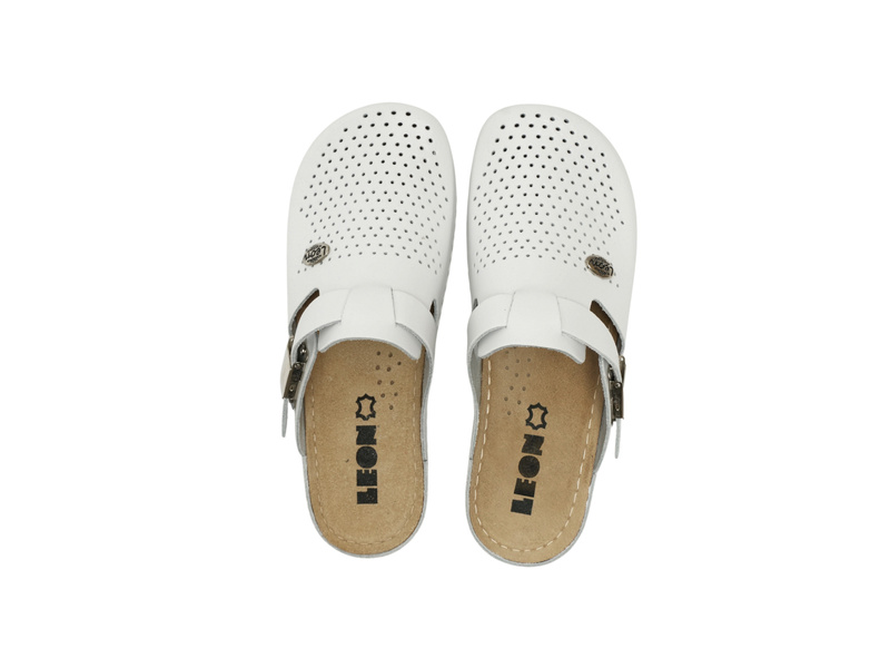 BERKEMANN 01753-473 Dámské kožené žabky s podpatky Slip-on Brown