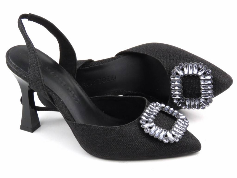 Dámské sandály na vysokém podpatku – Marco Tozzi 2-29607-20, černé