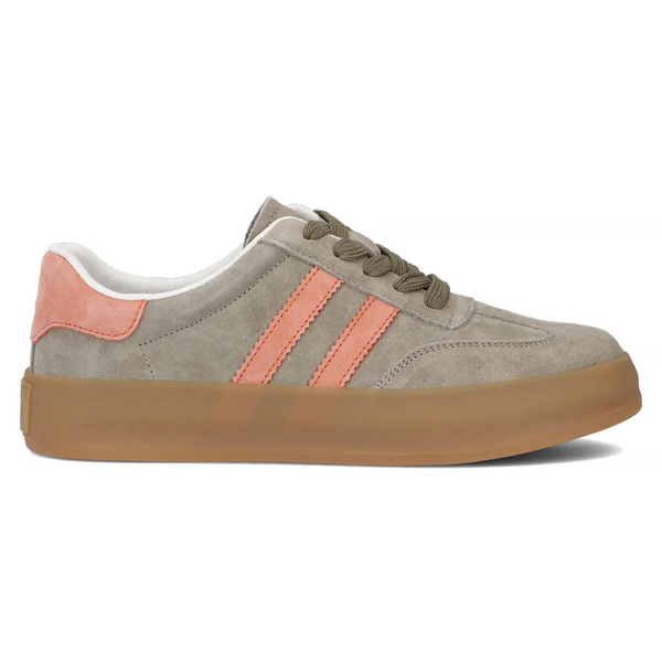 Dámské kožené tenisky na platformě - Filippo DP6764/25, khaki
