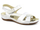 Pohodlné dámské sandály polské výroby - Helios Komfort 246, stříbrné