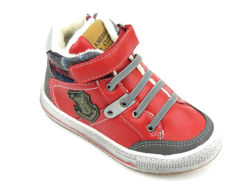 Zateplené dětské boty AMERICAN CLUB GC 25/21, červené