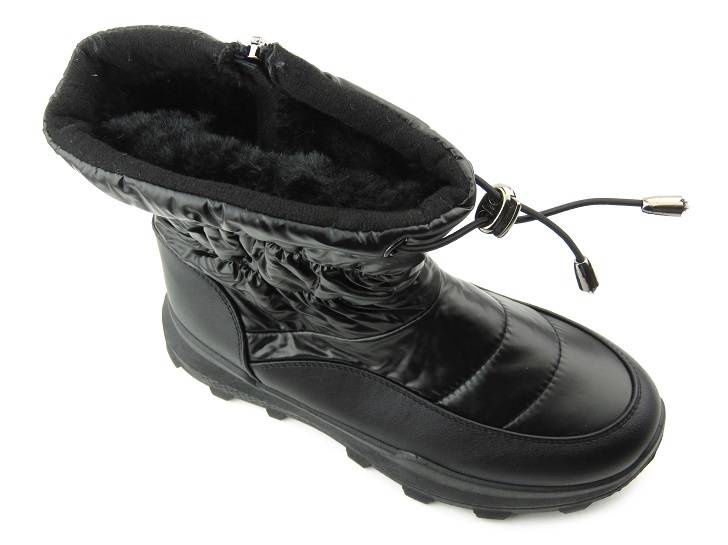 Dámské sněhule se zipem a šňůrkou - NOVINKY 21SN26-4353, černé