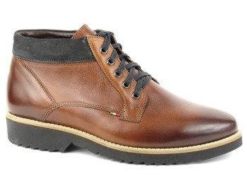 Pánské kožené boty Conhpol Dynamic 599V, hnědé