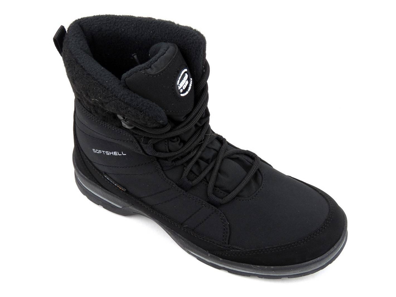 Černé dámské sněhule AMERICAN CLUB SN02, Softshell a Tripletex