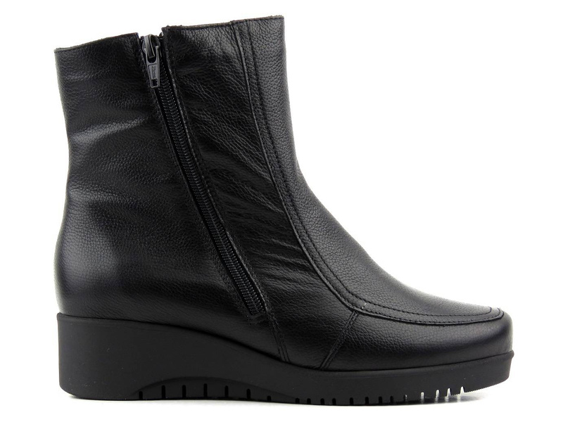 Pohodlné dámské kozačky zateplené vlnou - WASAK 0404, černé