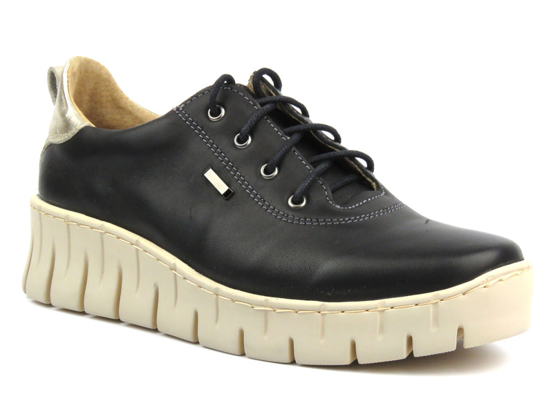 Dámská kožená polobotka - Helios Comfort 420, černá