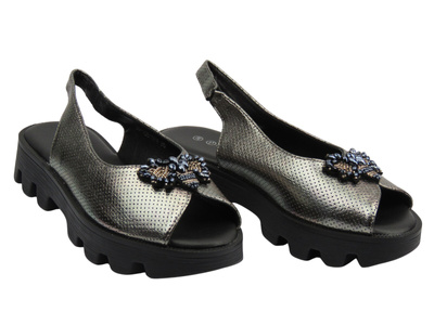 Elegantní dámské sandály Potocki 25-12610, černé