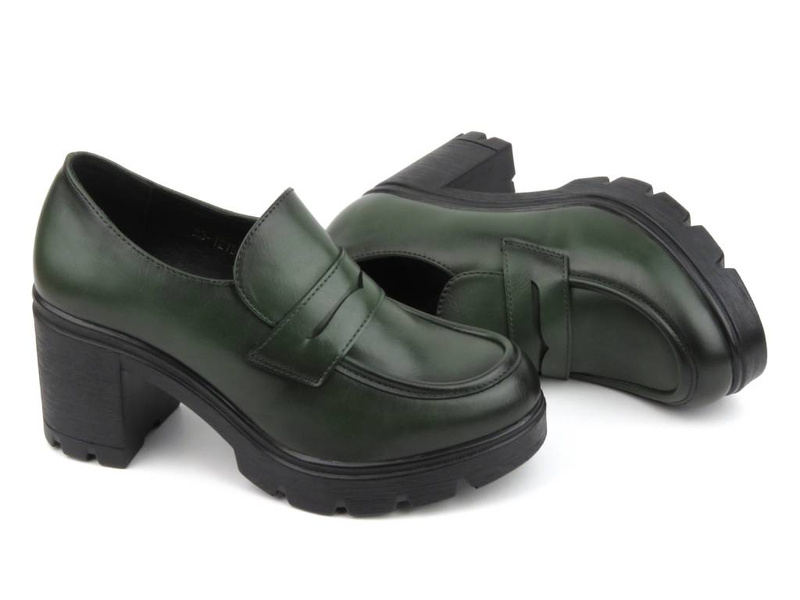 Lodičky, dámské boty na vysokém podpatku - Potocki 23(24)-12154, zelené