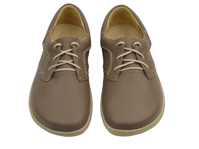 BareFoot kožené minimalistické dámské boty khaki Helios Komfort 715-2B