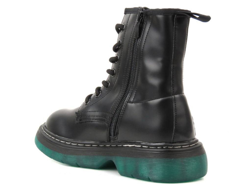 Zateplené kozačky, dámské kozačky - EVENTO 22BT35-5079, černá a zelená