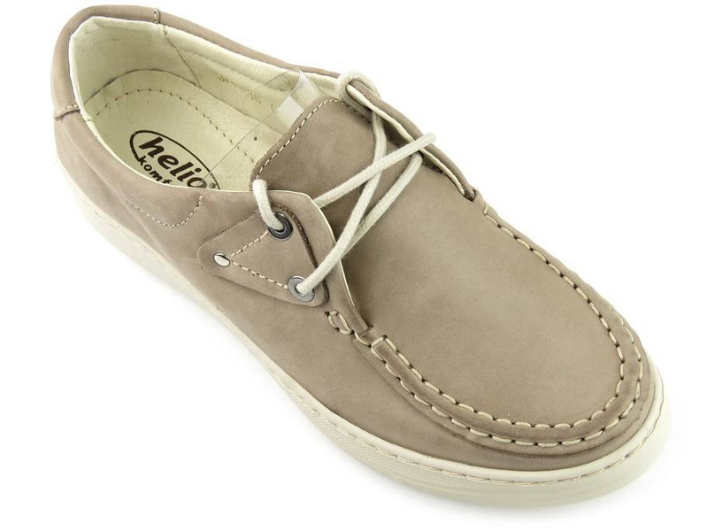 Lehké pohodlné dámské boty z měkké přírodní kůže - Helios Komfort 363, béžová