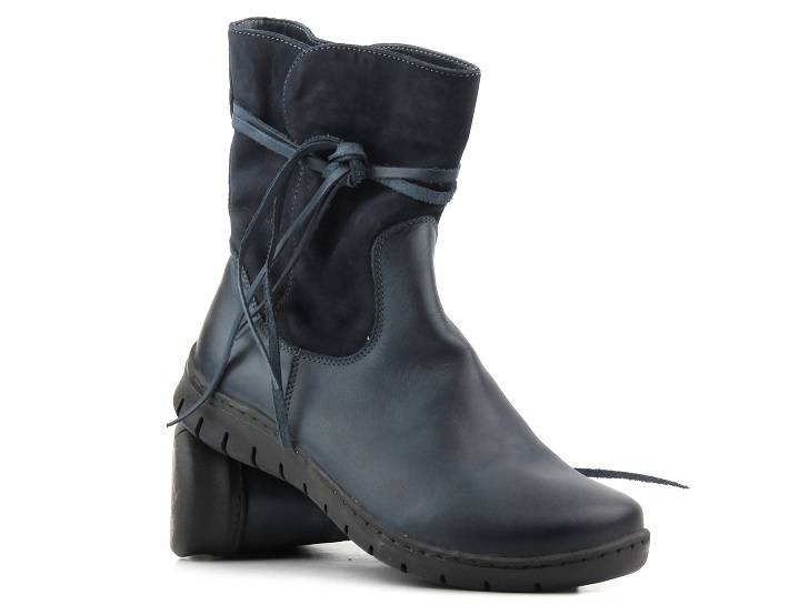 Dámské kotníkové boty s vyšším svrškem - HELIOS 558, tmavě modrá