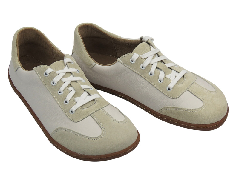 Dámské barefoot kožené bílé polobotky Wasak 0744 šířka H