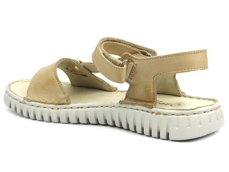 Dámské kožené sandály od polské značky - HELIOS Komfort 249S, světle béžové