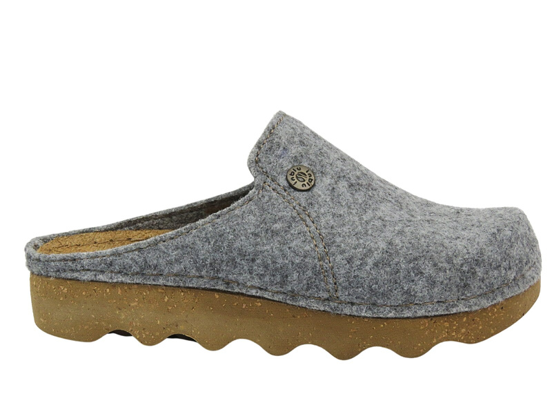 Dámské plstěné pantofle s korkovou podrážkou Inblu DK-12 Silver Slip-On