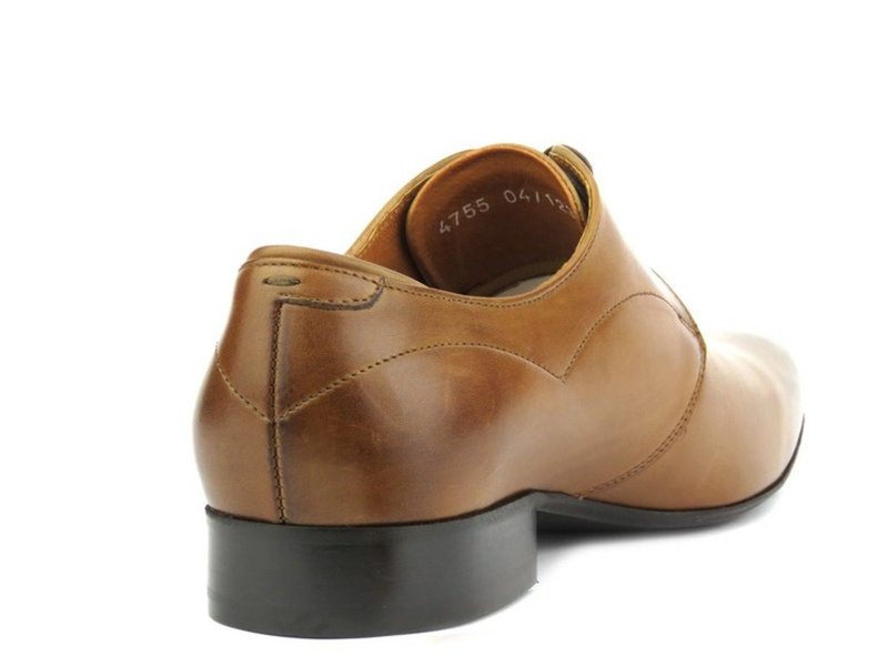 Pánské formální kožené derby Conhpol 4755, hnědá