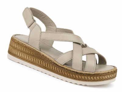 Dámské kožené sandály Nika Comfort 0162-08, šedé