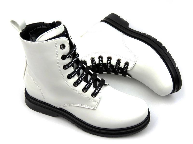 Dámské kozačky TOMMY HILFIGER T4A5-32010-0776100, bílé