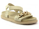 Dámské sandály se zlatým řetízkem - Evento 22SD35-4522, béžové