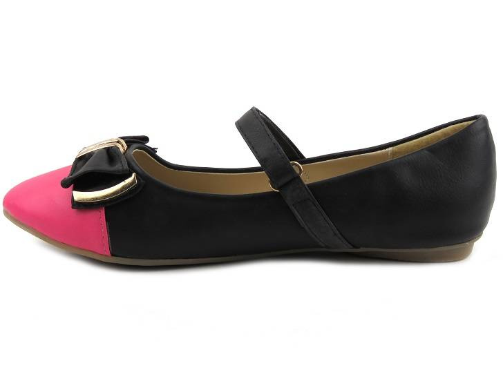 Dětské dívčí boty Badoxx 5BL-111 černé barvy s růžovou špičkou