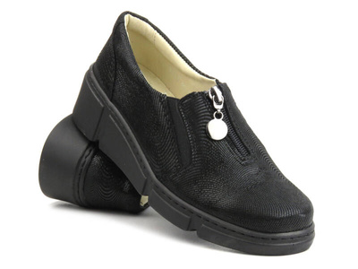 Dámské kožené boty - Waldi 1117, černé