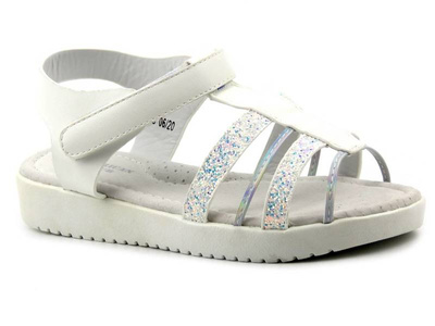 Dětské sandály na suchý zip - AMERICAN CLUB GC 06/20, bílé