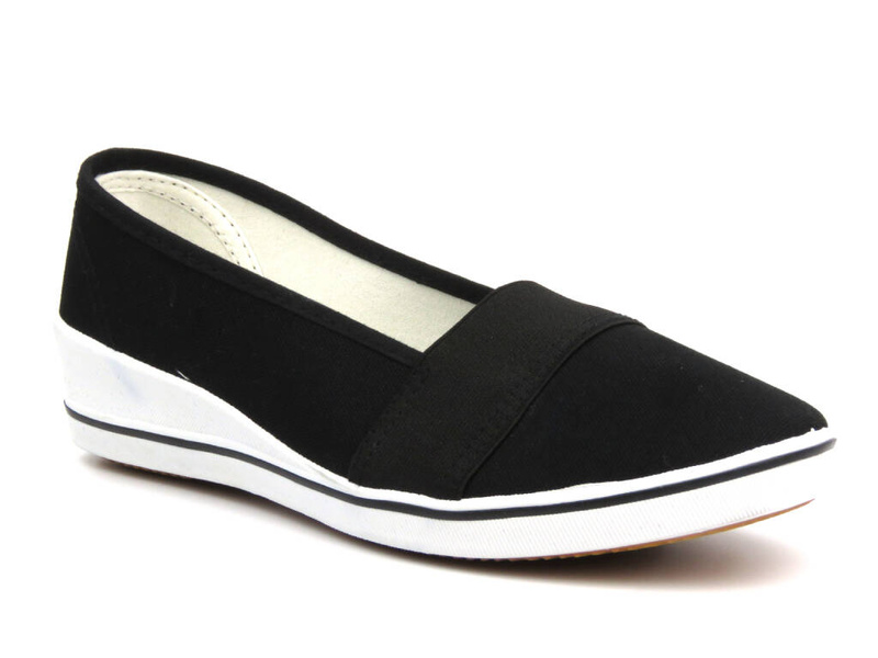 Dámské tenisky na klínku AMERICAN CLUB 7270-1, černé