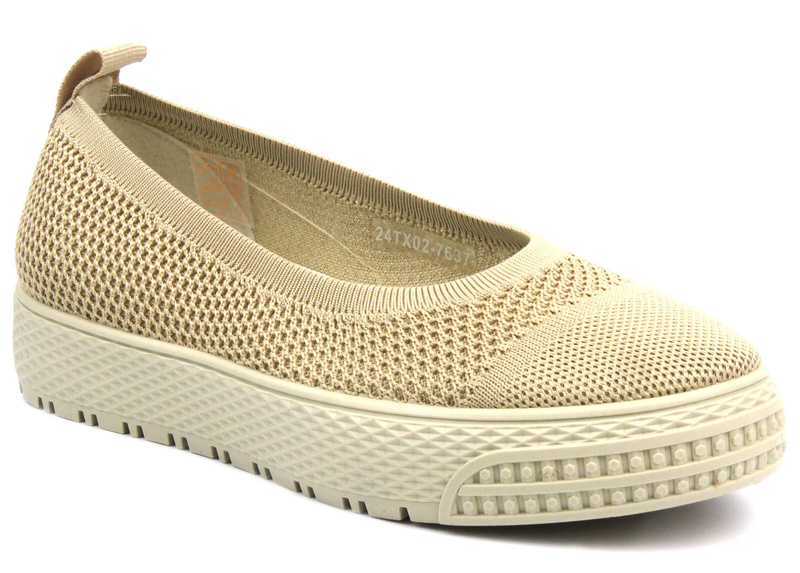 Dámské boty, espadrilky - Novinky 24TX02-7637, béžové