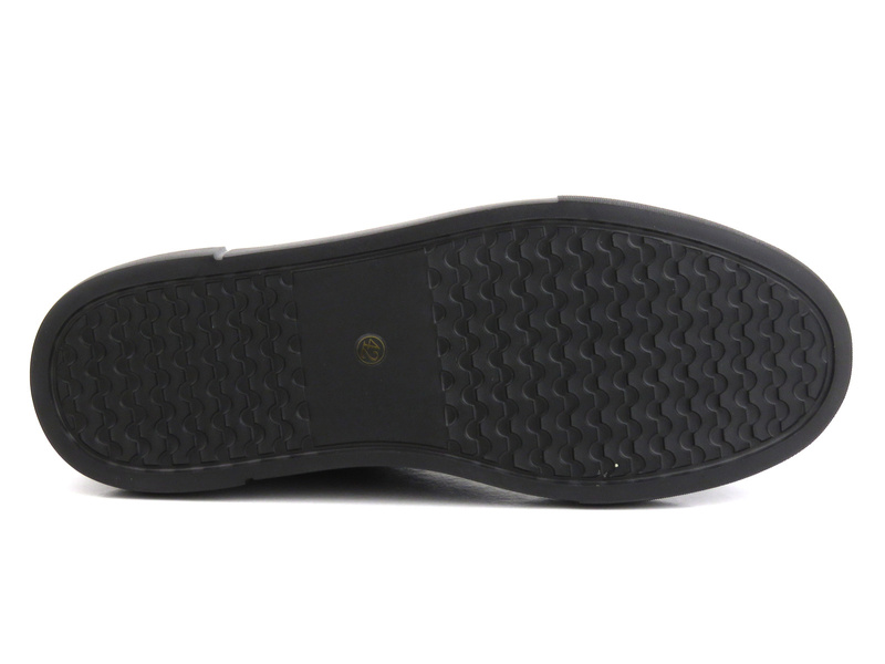 Pánské kožené tenisky - JOHN DOUBARE H115-2, černé