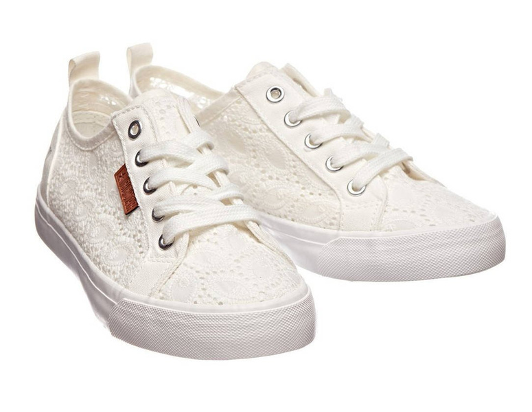 Dámské tenisky s krajkou Big Star W274925, bílé