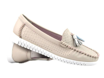 Dámské kožené mokasíny - Evento 23PB08-5372, růžové