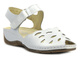 Dámské sandály s prolamovaným svrškem - HELIOS Comfort 4011, stříbrná