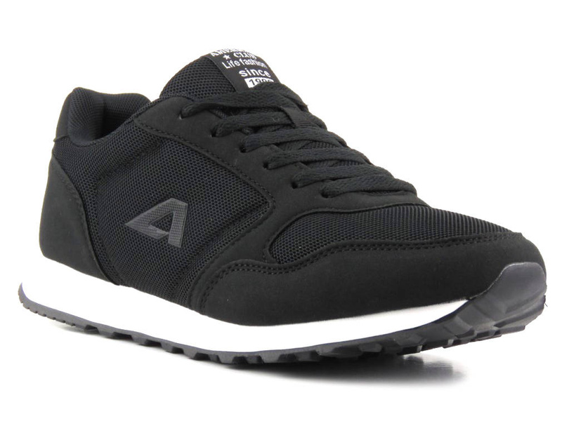 Pánské tenisky na šněrování - AMERICAN CLUB WT135/23 WT134/23, černé