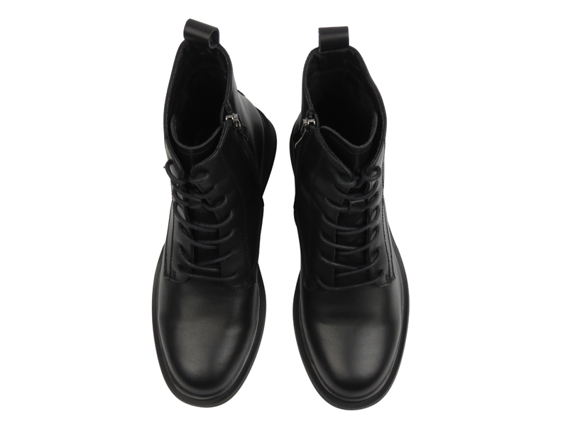 Dámské kožené kotníkové boty černé Cambell 25-98313