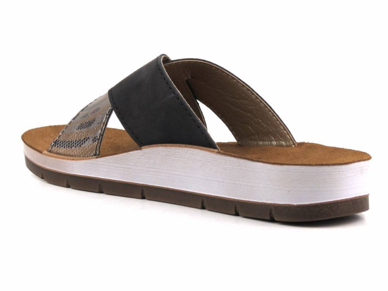 Dámské žabky se zkříženými ramínky - INBLU CP-38, černé