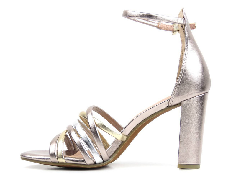 Dámské sandály na vysokém podpatku - Marco Tozzi 28386, růžové