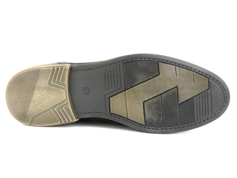 Kožené pánské boty polské značky Riko 804 černé barvy