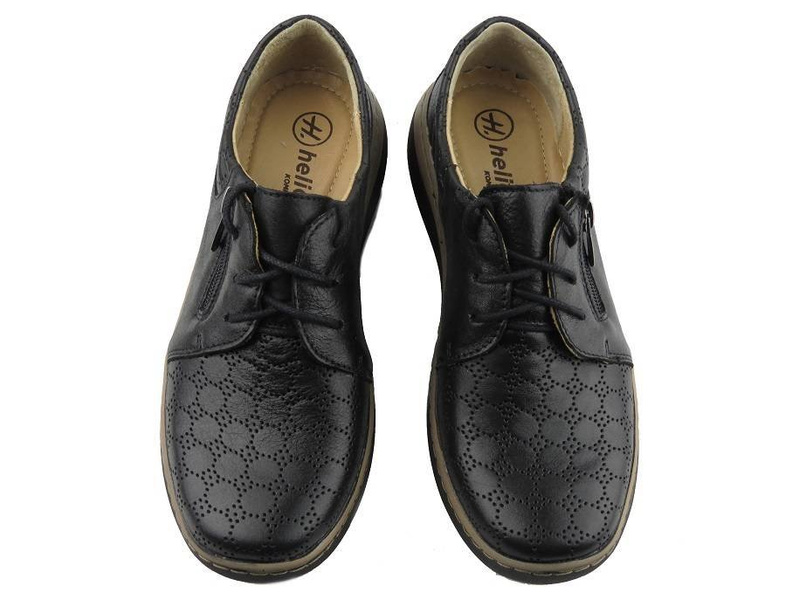 Dámská obuv s ozdobným svrškem - Helios Komfort 328S, černá