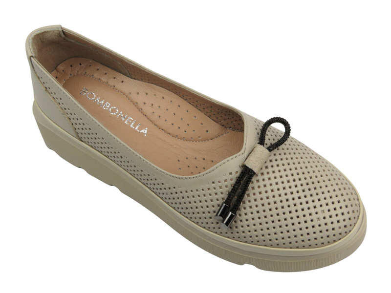 Elegantní dámské boty z přírodní kůže - Bombonella 773.1911, béžová