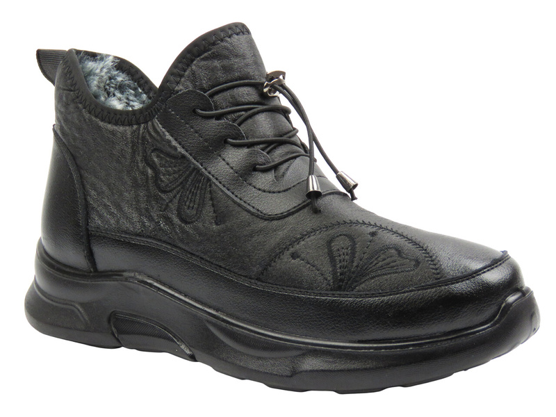 Zateplené dámské kotníkové boty - Potocki 23-12168, béžové