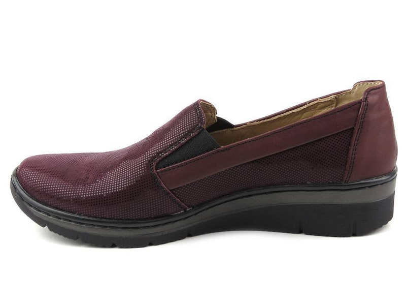 Pohodlné dámské boty Helios Komfort 350-2, třešeň tmavá