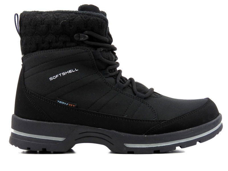 Černé dámské sněhule AMERICAN CLUB SN02, Softshell a Tripletex