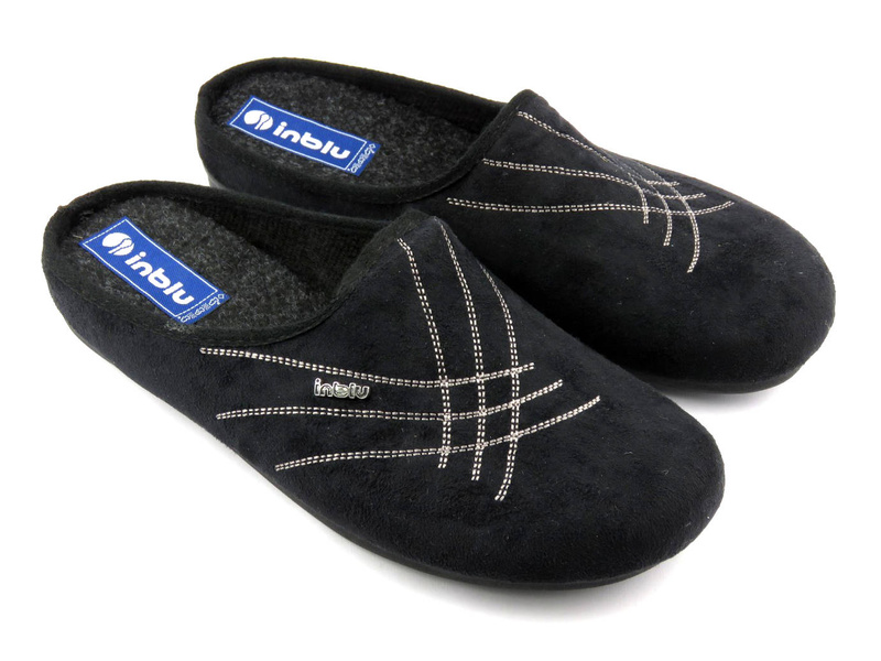 Teplé pánské pantofle - INBLU 155M012, černé
