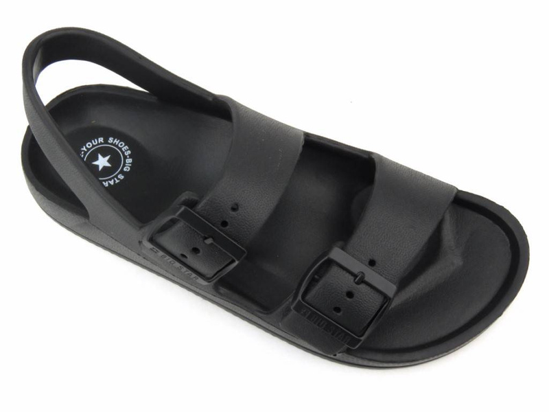 Lehké dámské pěnové sandály s přezkami - Big Star LL274745, černé