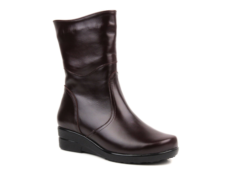 Dámské kozačky zateplené vlnou - AGXBUT 337, bordó