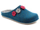 Dámské pantofle z EKO plsti - INBLU UA-34, modré s květy