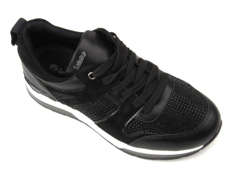 Dámské tenisky z ekologické kůže - INBLU IN-1303, černé