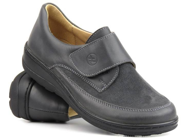 Pohodlná dámská preventivní a zdravotní obuv - Helios Komfort 395, šedá