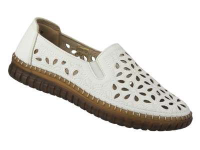 Dámské espadrilky - Unisoft 26PB02-9926, Bílá