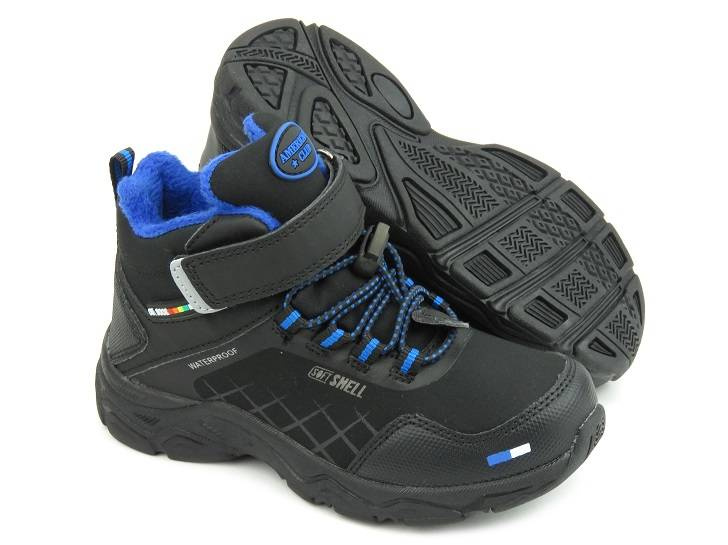 Dětské sněhule, boty - AMERICAN CLUB HL 28/22, černá s modrou